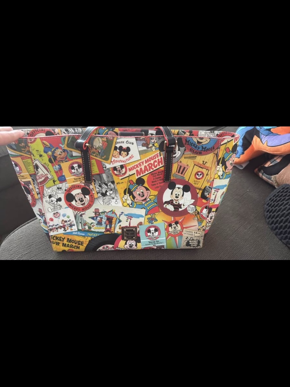 Disney Mickey Mouse Comic Collage Tote Bag - Red, Yellow, Blue, Black
